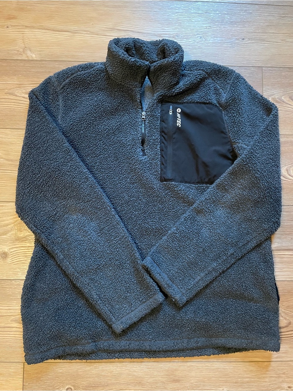 Hi-Tec Gray Sherpa Fleece 1/4 quarter zip with Zip Front
